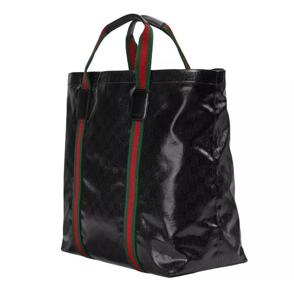 GUCCI Black GG Crystal Canvas Medium Tote Bag New & Authentic - Picture 2 of 11